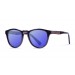 Florencia shiny black revo blue lens polarized sunglasses front
